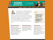 Tablet Screenshot of dogbehaviorsolutions.net